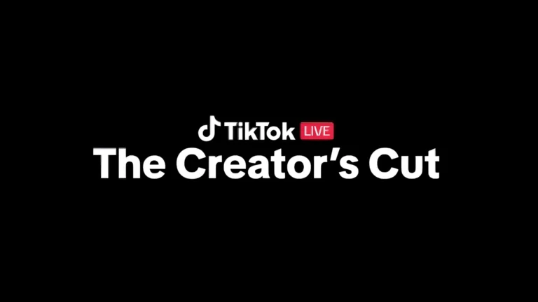 TikTok's Creator's Cut Newsletter logo on black background, TikTok LIVE branding